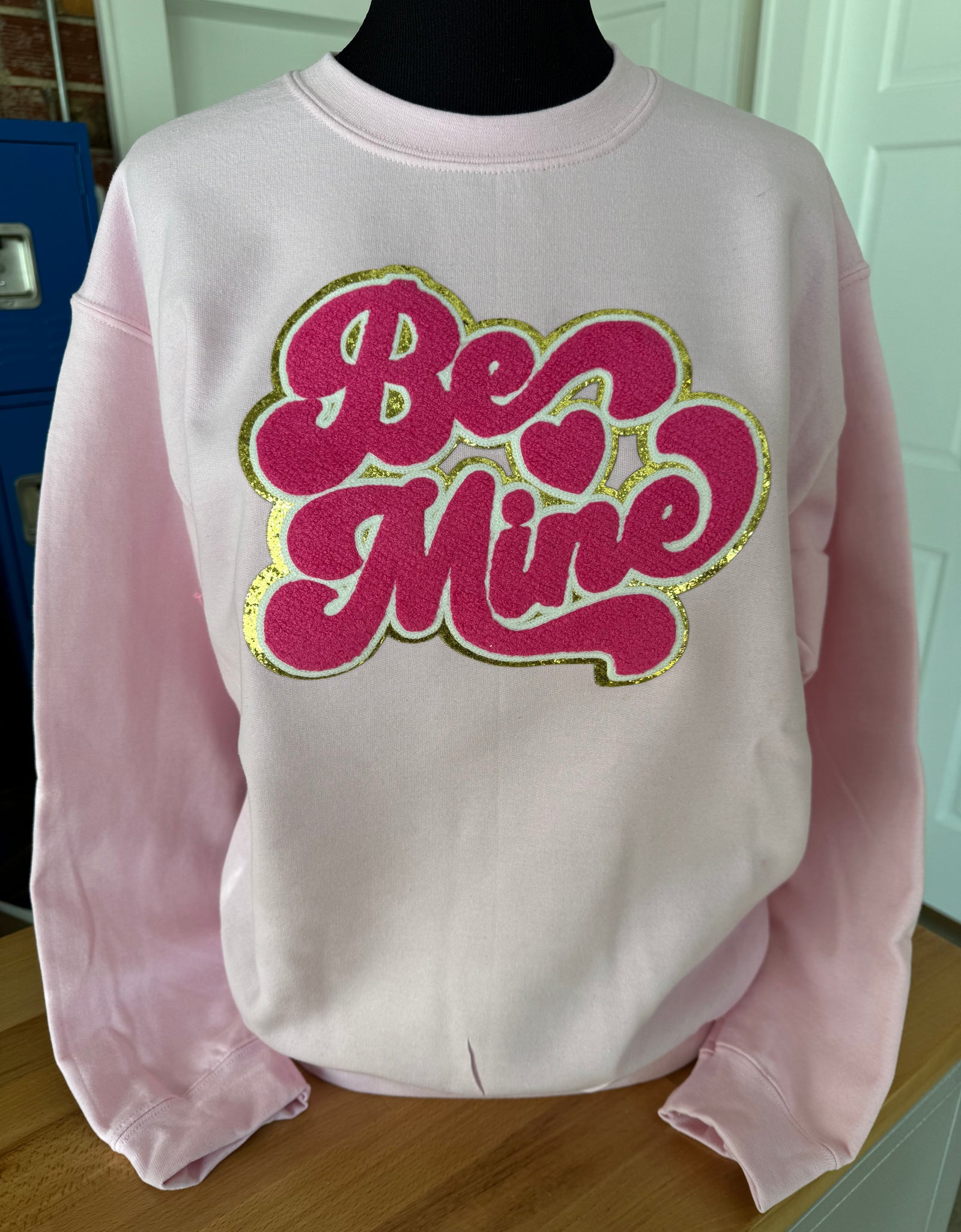 Be Mine Chenille Patch Crewneck Sweatshirt