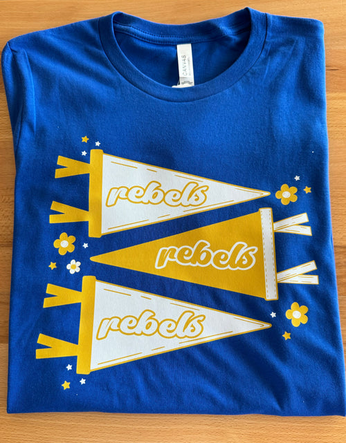 Load image into Gallery viewer, BELLA + CANVAS Rebel Spirit Pennant T-shirt
