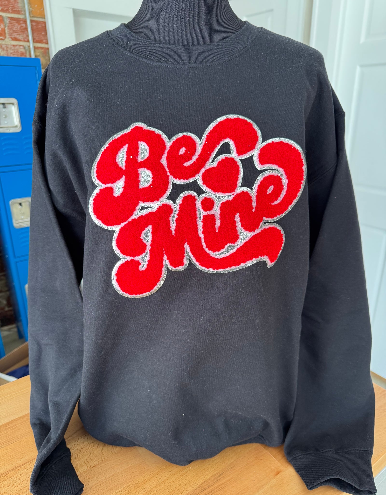 Be Mine Chenille Patch Crewneck Sweatshirt