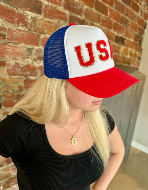 Load image into Gallery viewer, USA Trucker Hat
