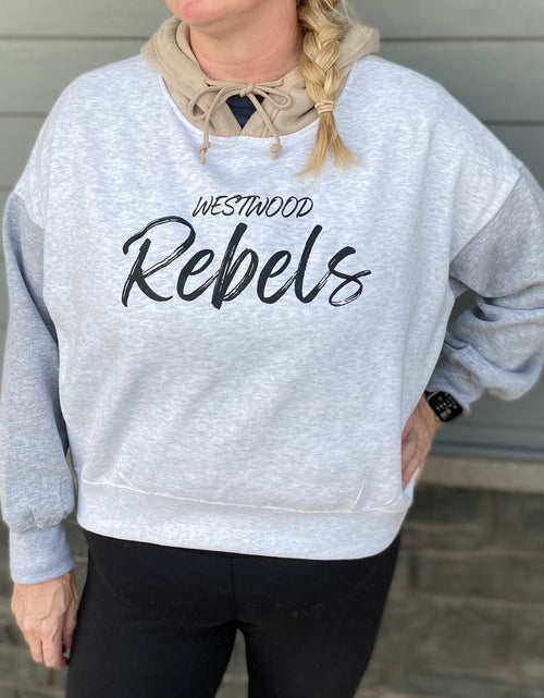 Load image into Gallery viewer, Rebels Colorblocked Crop Hoodie
