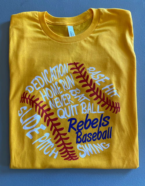Load image into Gallery viewer, Rebel Baseball BELLA CANVAS T-shirt
