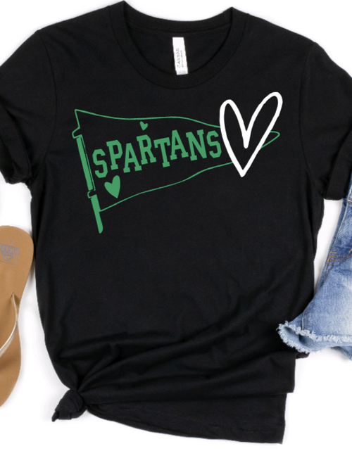 Load image into Gallery viewer, BELLA + CANVAS Spartans Pennant T-shirt
