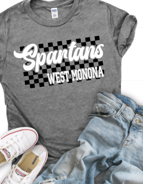 Load image into Gallery viewer, BELLA + CANVAS Spartans Checkered T-shirt
