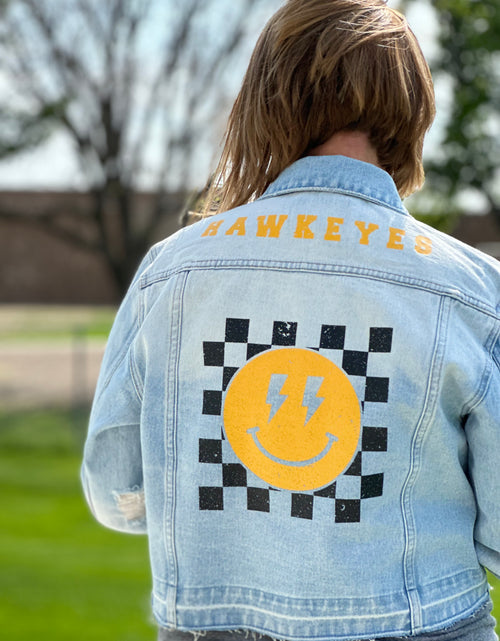 Load image into Gallery viewer, Hawkeyes Game Day Demin Jacket
