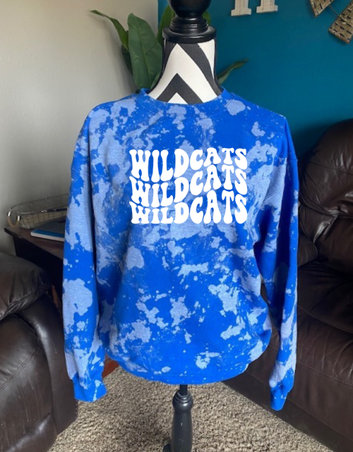 Load image into Gallery viewer, PRE-ORDER - Wildcats Royal Blue Acid Wash Sweatshirt
