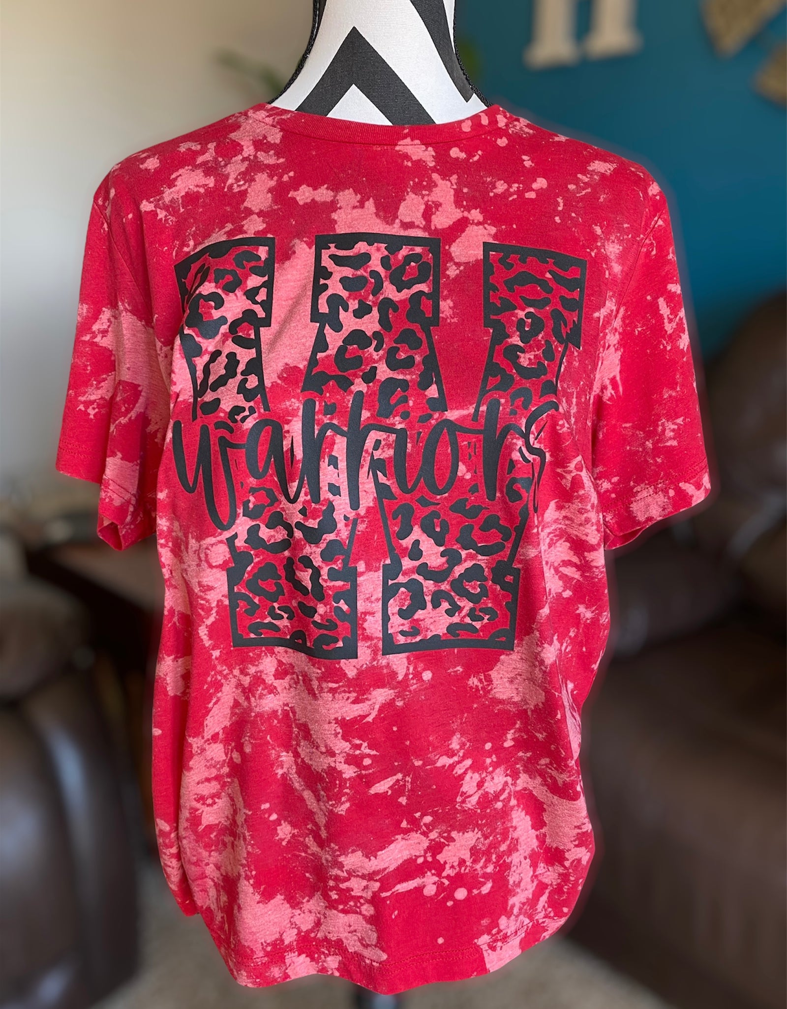 PRE ORDER Warriors Acid Wash T-shirt- ADULT RED