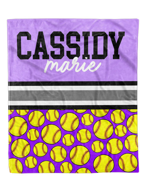 Load image into Gallery viewer, SOFTBALL 2 Color Minky Blankets
